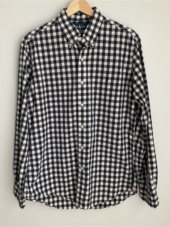Ralph Lauren Other - Ralph Lauren Black & White Gingham Button-Down Shirt 100% Cotton